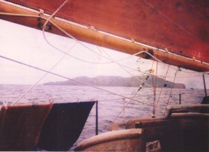 Sighting the Pitcairn Islands, after crossing the Pacific from Equador